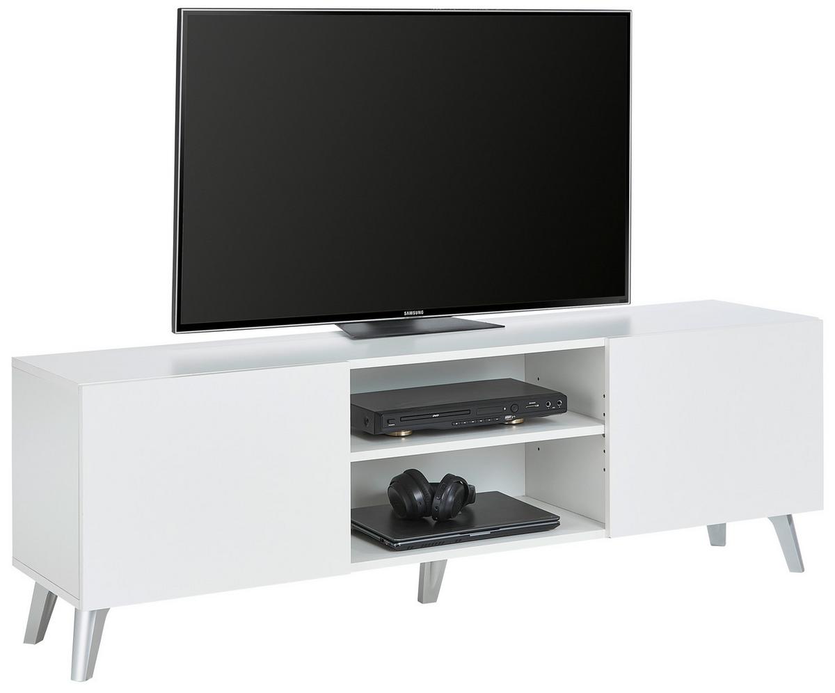 Lowboard in Eiche Artisan - Weiss, Modern, Holzwerkstoff (140/35/35cm) - Mömax