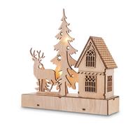 LED-Dekoleuchte Guril in Naturfarben - Naturfarben, Konventionell, Holz (18/5/19cm) - Modern Living