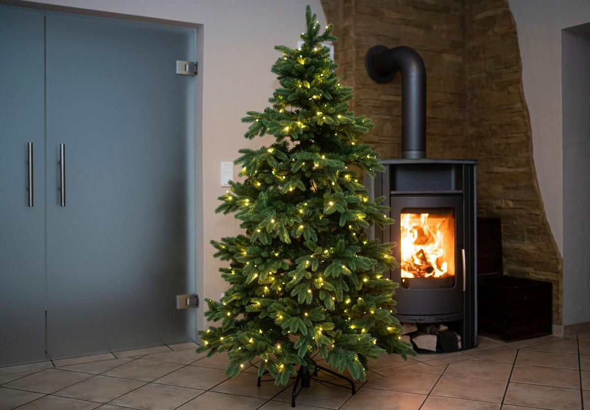 Weihnachtsbaum Roswell Grün - Grün, Basics, Kunststoff (122/210/122cm)