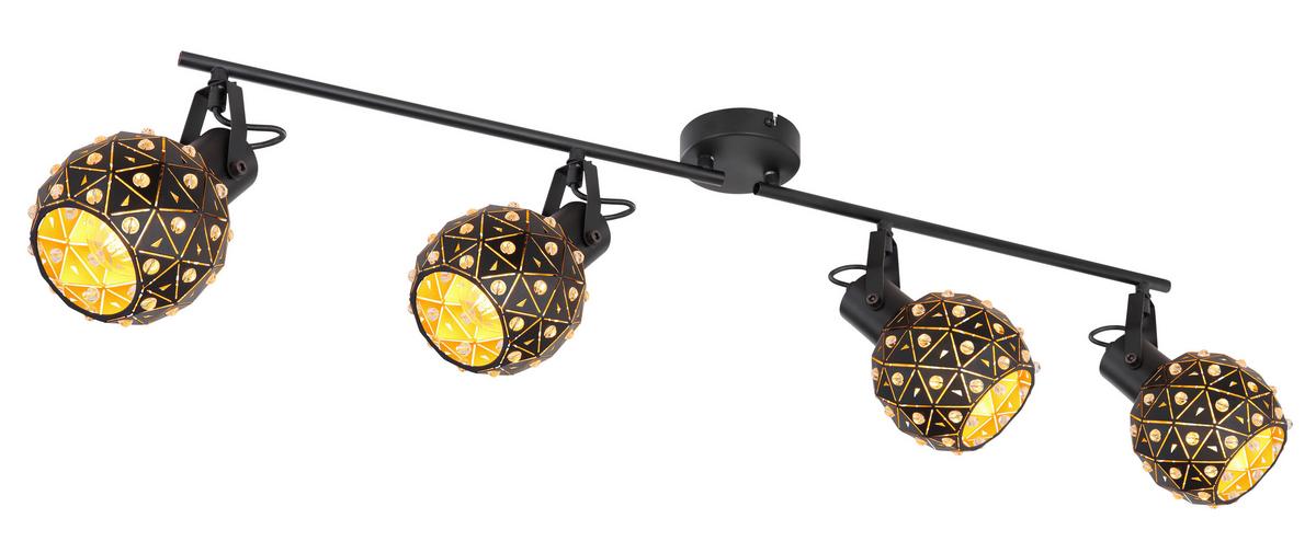 Reflektor Jodie - zlate barve/črna, Basics, kovina/steklo (90/12/26cm) - Globo