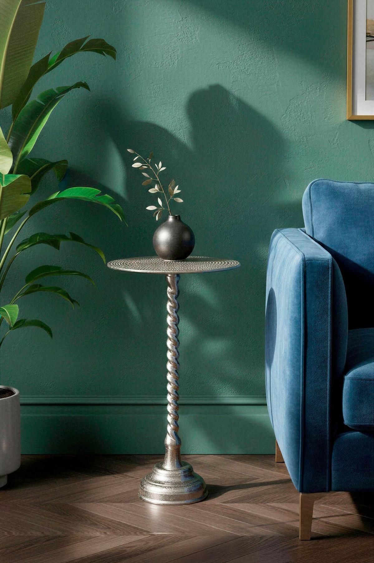 BEISTELLTISCH WL7.493 - Silberfarben, Design, Metall (28/51/28cm) - Livetastic