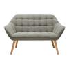 Dvosed Monique, Siva, Velur - siva, Moderno, tekstil/les (127/76/74,5cm) - Bessagi Home