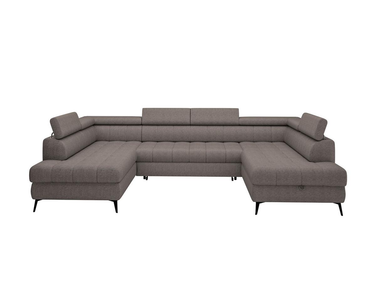 Sarokkanapé Ágyfunkcióval Look - taupe, Modern, textil/fa (343/82-100/195cm) - Mömax