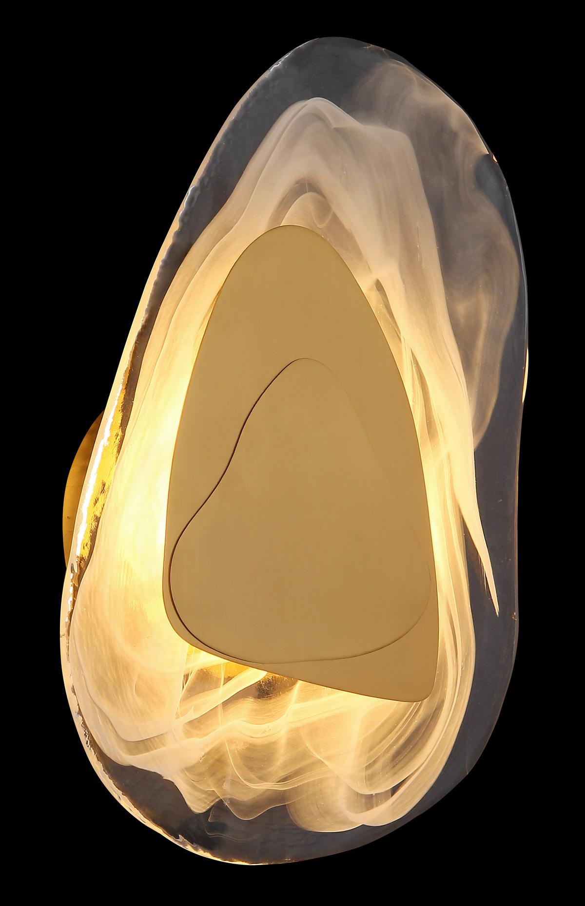 LED-WANDLEUCHTE 78411M DORSEY - Klar/Weiss, Design, Glas/Metall (20,3/31,5cm) - Globo