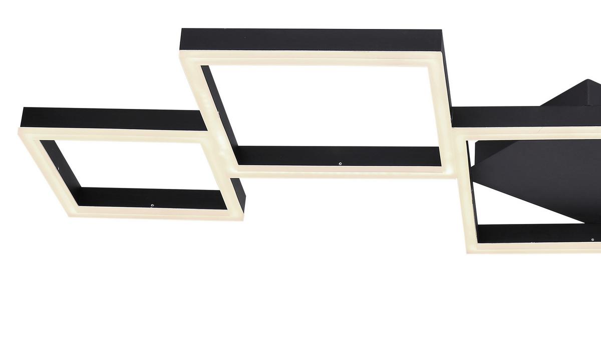 Stropna Led-svetilka Gaia, S Sijalko - črna/bela, Basics, kovina/umetna masa (120/60/6cm) - Globo