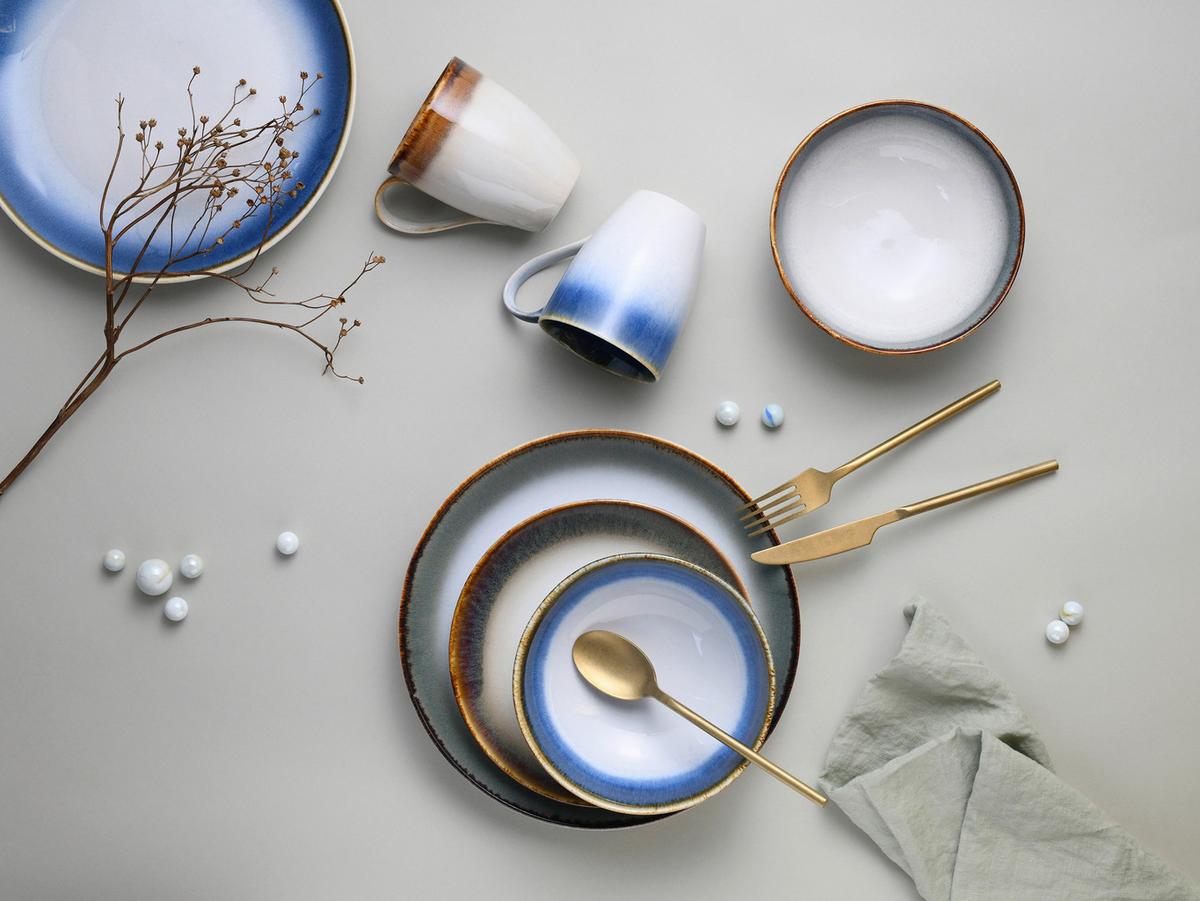 Kombinirani Servis Cascade Bunt, 16-Delni - večbarvno, Basics, keramika - Creatable