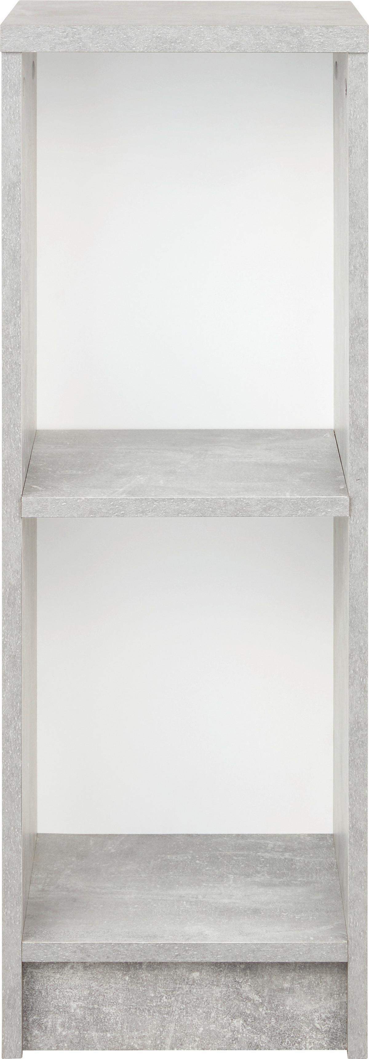 Regal 4-you New Yur04, Siva, Bela - siva/črna, Moderno, leseni material (30/85,5/34,6cm) - Mömax