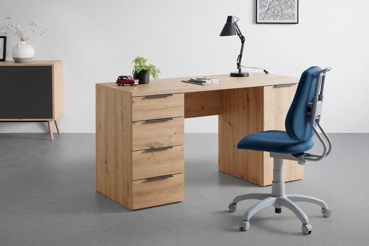 Jugenddrehstuhl Kiki S-Line Blau/Schwarz - Blau/Schwarz, KONVENTIONELL, Kunststoff/Textil (64/84-106/64cm) - Mömax