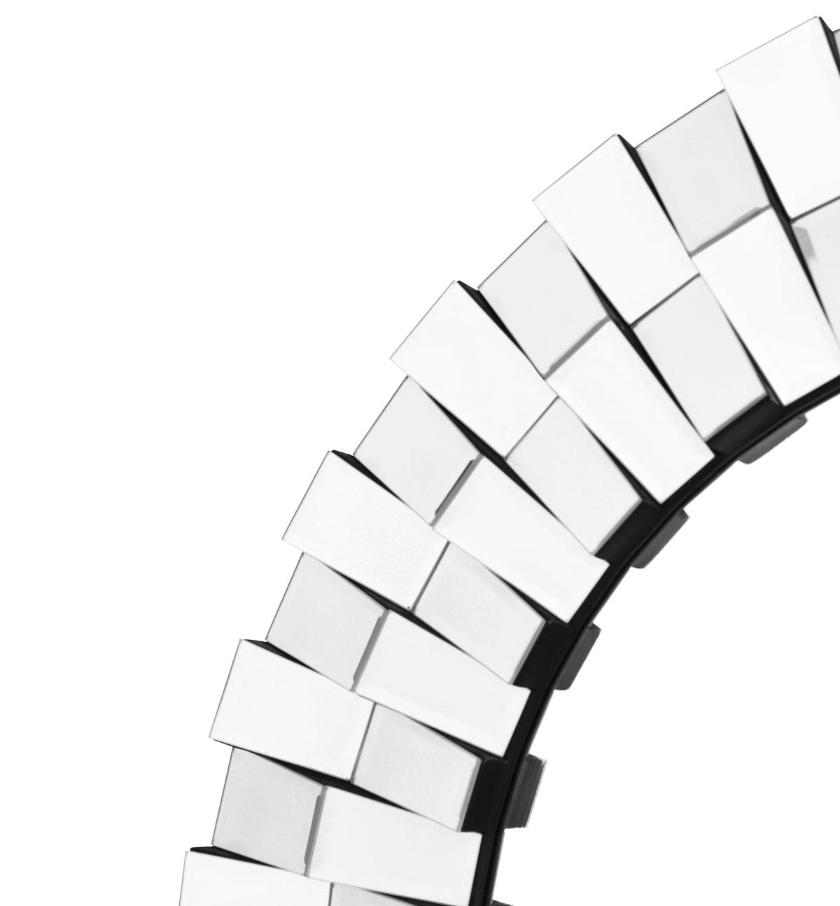 WANDSPIEGEL HORUS - Silberfarben, Lifestyle, Glas/Metall (80/80cm) - Kayoom