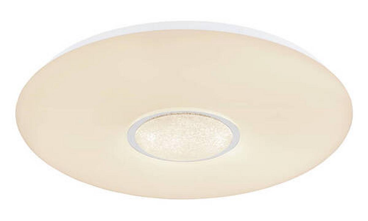 LED-Deckenleuchte Sully in Weiß/Opal max. 40 Watt - Klar/Opal, Design, Glas/Kunststoff (48,5/7,2cm) - Globo