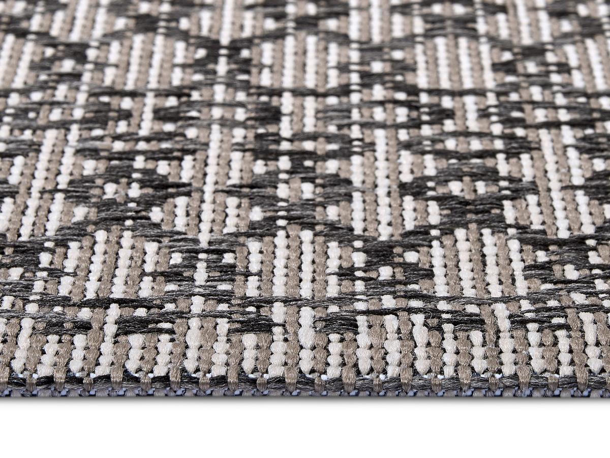 Outdoorteppich Vanti Grau/Beige ca. 76x150cm - Beige/Grau, Design, Kunststoff (76/150cm)