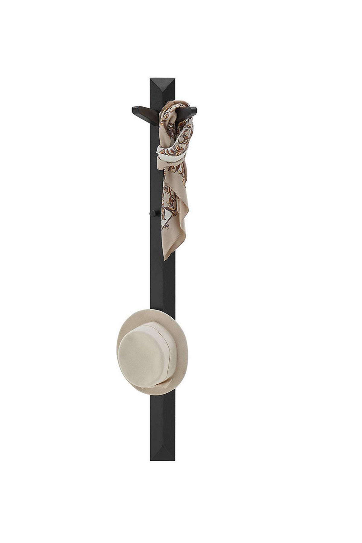 Garderobenpaneel Bantry in Schwarz - Schwarz, Konventionell, Holz (27/120/20cm) - Mömax