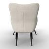 RELAXFÅTÖLJ AURORA - svart/cremefärgad, Modern, metall/trä (68,5/99/90cm) - Bessagi Home