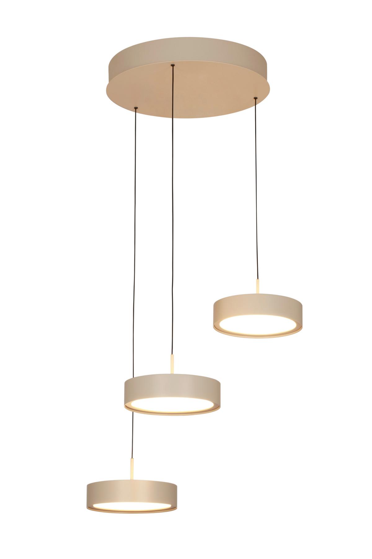 LAMPA WISZĄCA LED BELLEVUE *DK* - kolor piaskowy, Design, metal (46.5/180cm) - Dieter Knoll