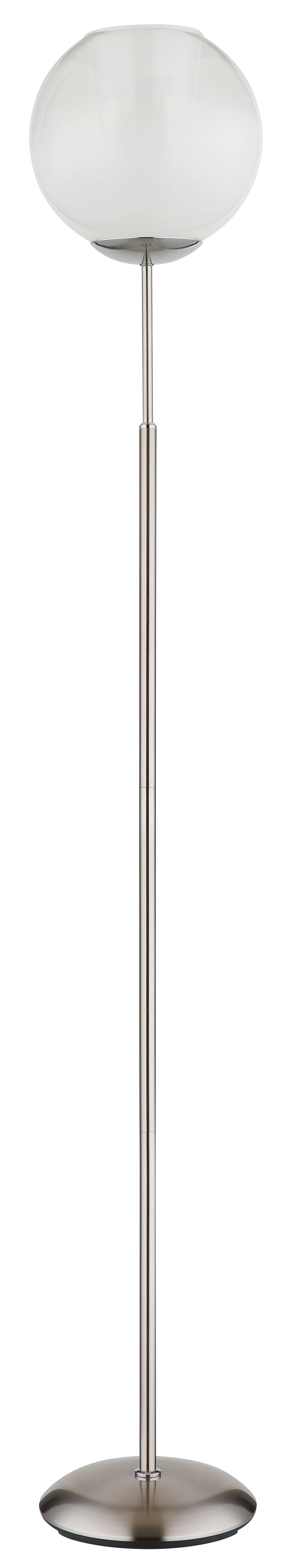 Podna Svjetiljka Barry - bijela/boje nikla, Basics, staklo/metal (25/154,5cm) - Globo