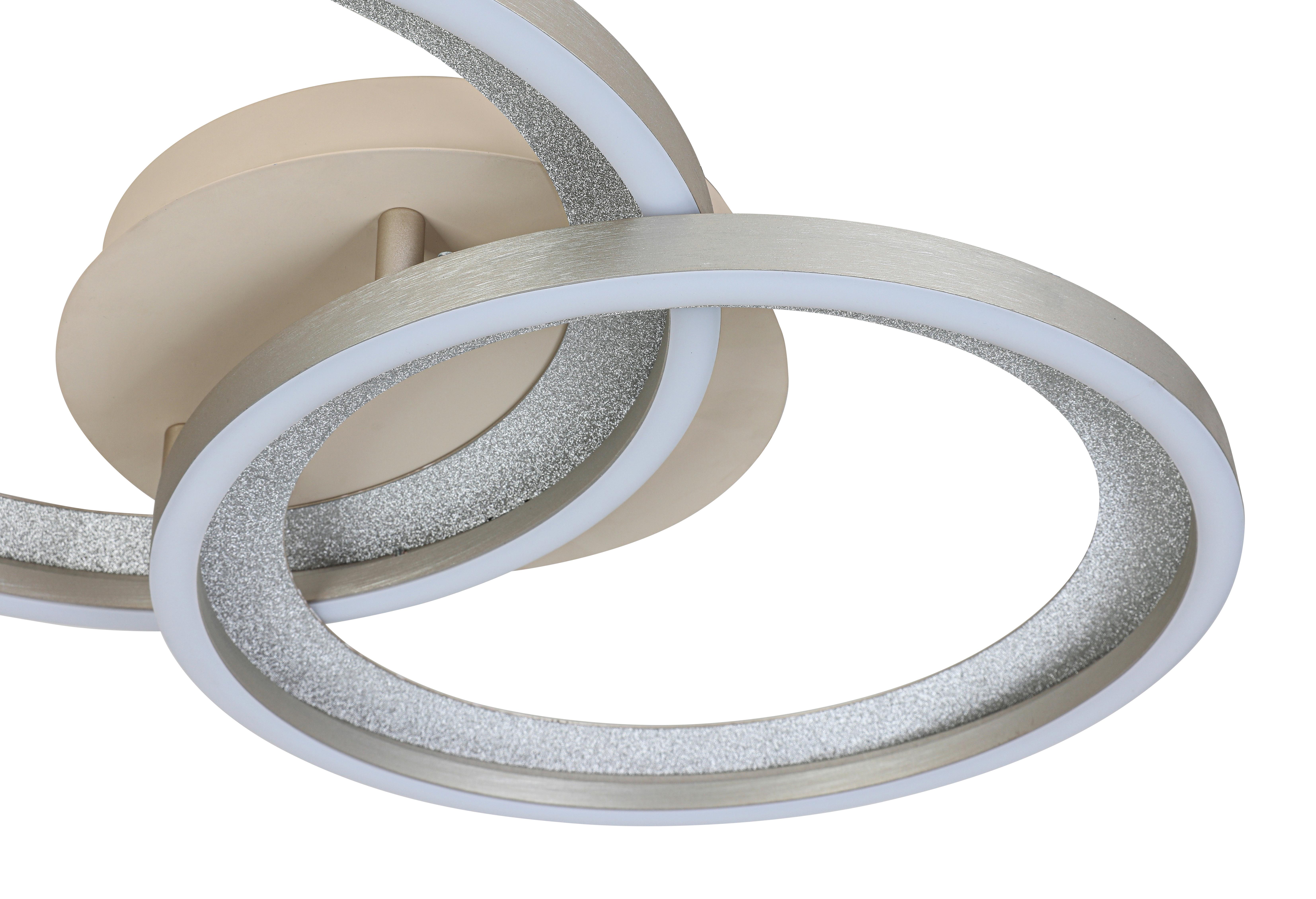 LED-TAKLAMPA KRISTA - sandfärgad/champagne, Modern, metall/plast (53,5/33,5/7,5cm) - Mömax