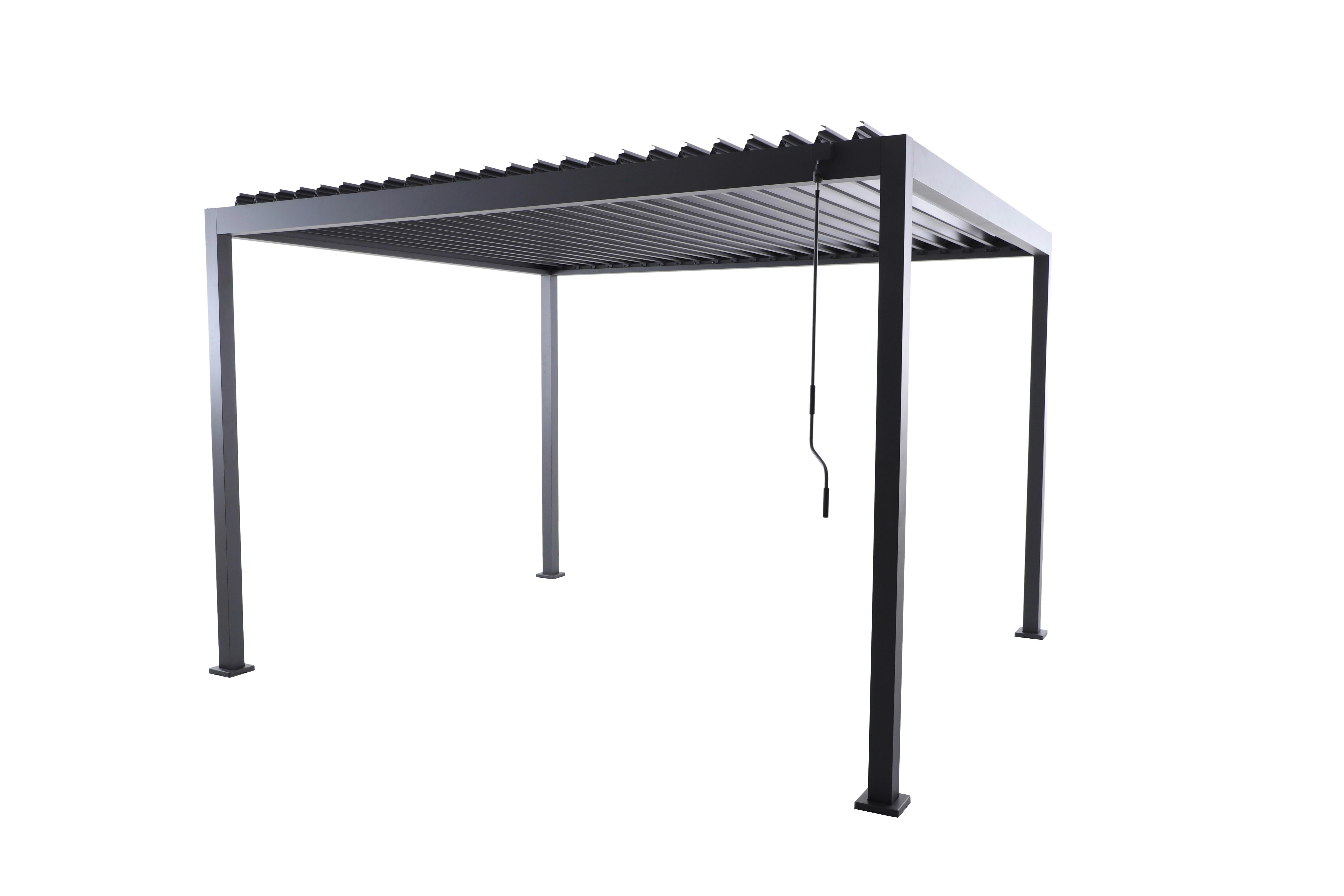 Pergola Origin Anthrazit - Anthrazit, Basics, Metall (359/296/238cm) - Gardenson
