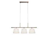 Pendelleuchte Oxford Pendant max. 40 Watt - Messingfarben/Weiß, Design, Textil/Metall (82,5/20/33cm) - Markslöjd