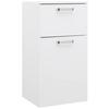 Donji Element Fresh - bijela/boje kroma, Konvencionalno, drvni materijal/metal (40/79/38,5cm) - Modern Living