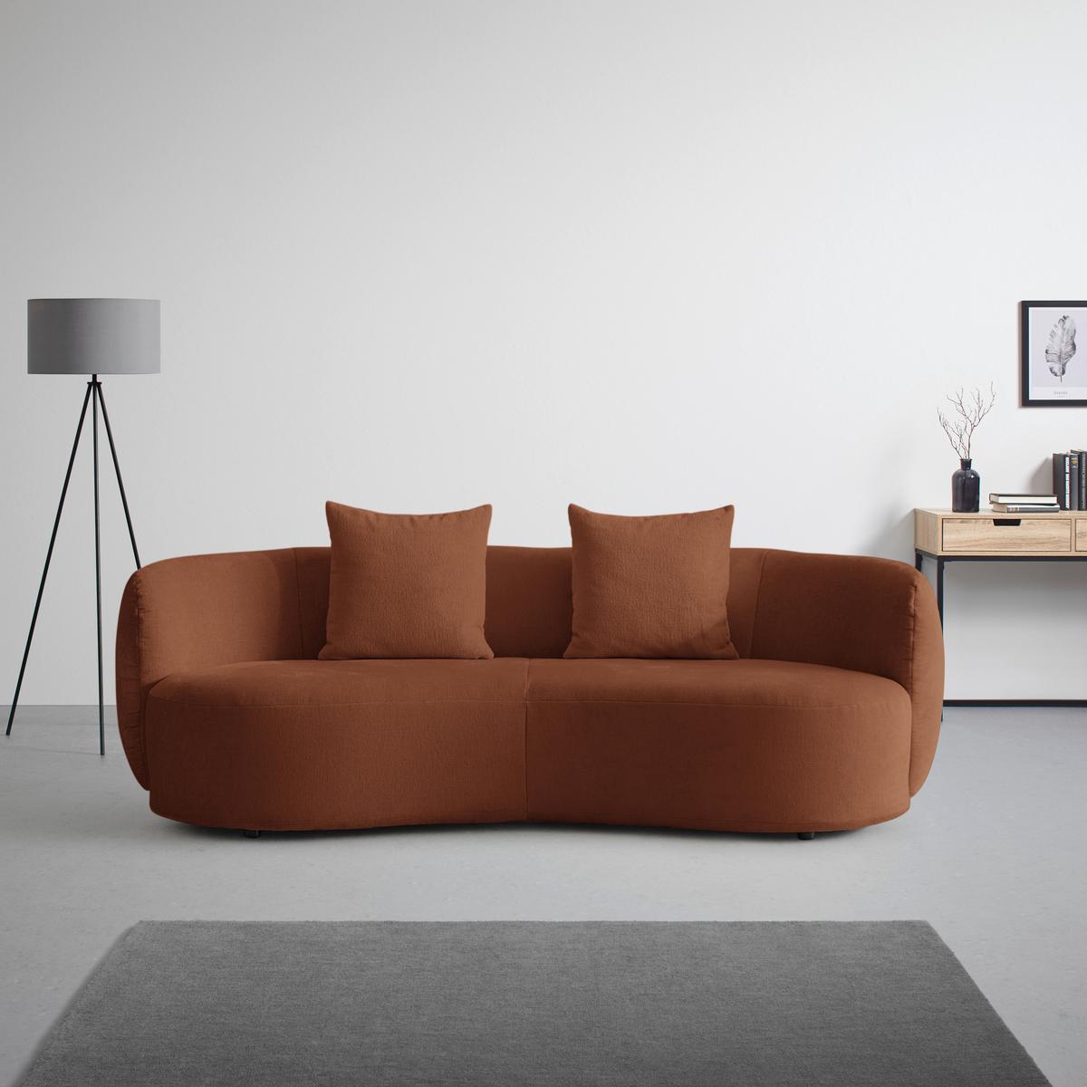 Bigsofa Leonas Kupferfarben - Schwarz/Kupferfarben, MODERN, Kunststoff/Textil (235/72/110cm) - Premium Living