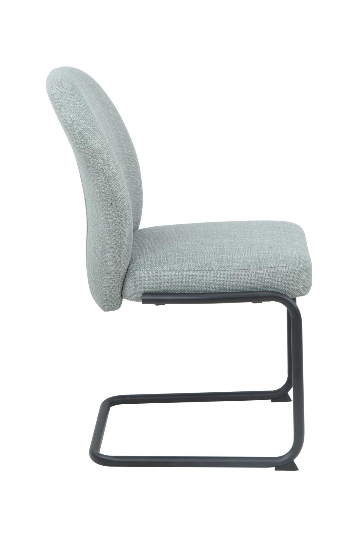 Schwingstuhl-Set Karen 2er-Set Mintgrün - Schwarz/Mintgrün, MODERN, Textil/Metall (53/90/62cm) - MID.YOU