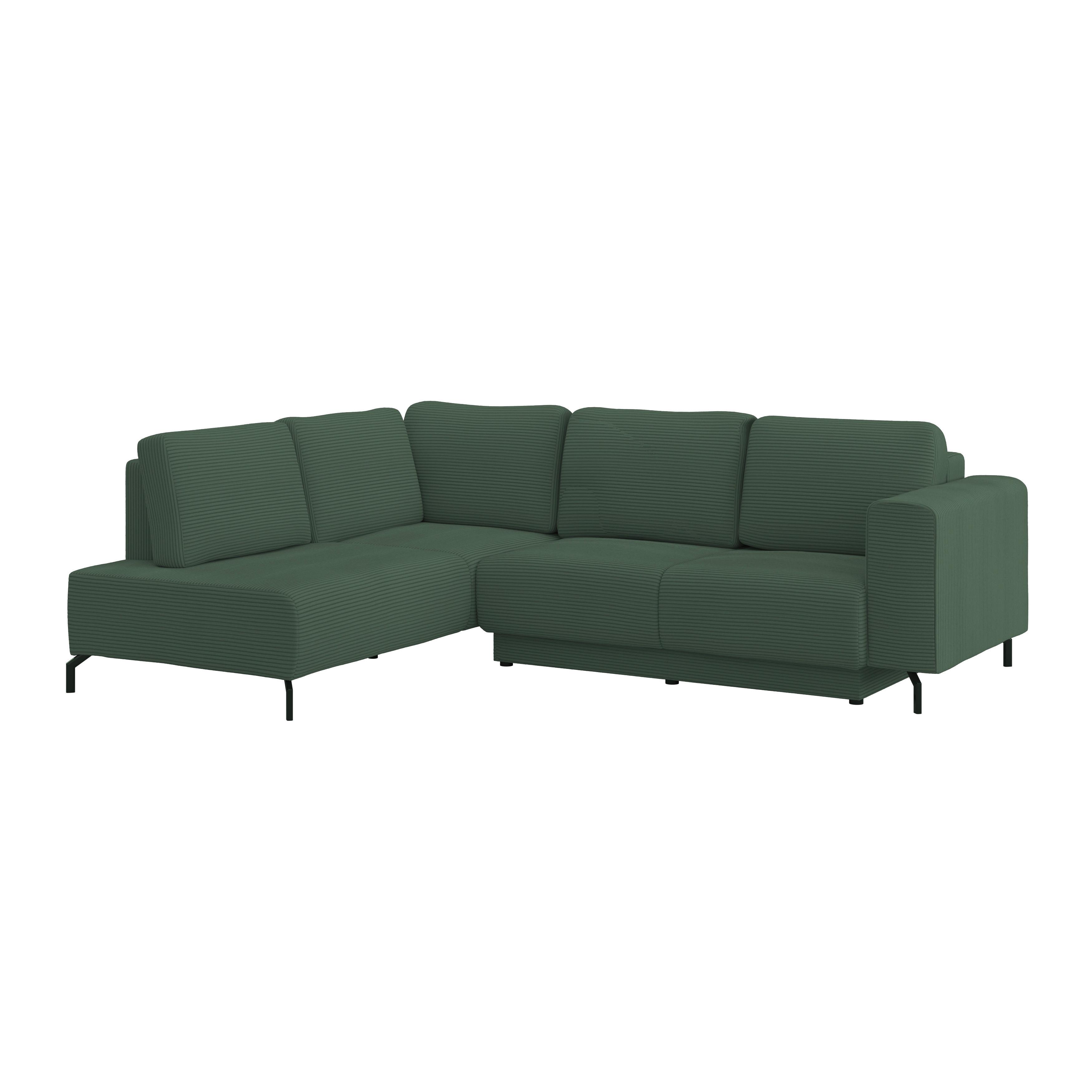 Kutna Garnitura Veni - tamno zelena/crna, Moderno, tekstil (210/272cm) - Modern Living