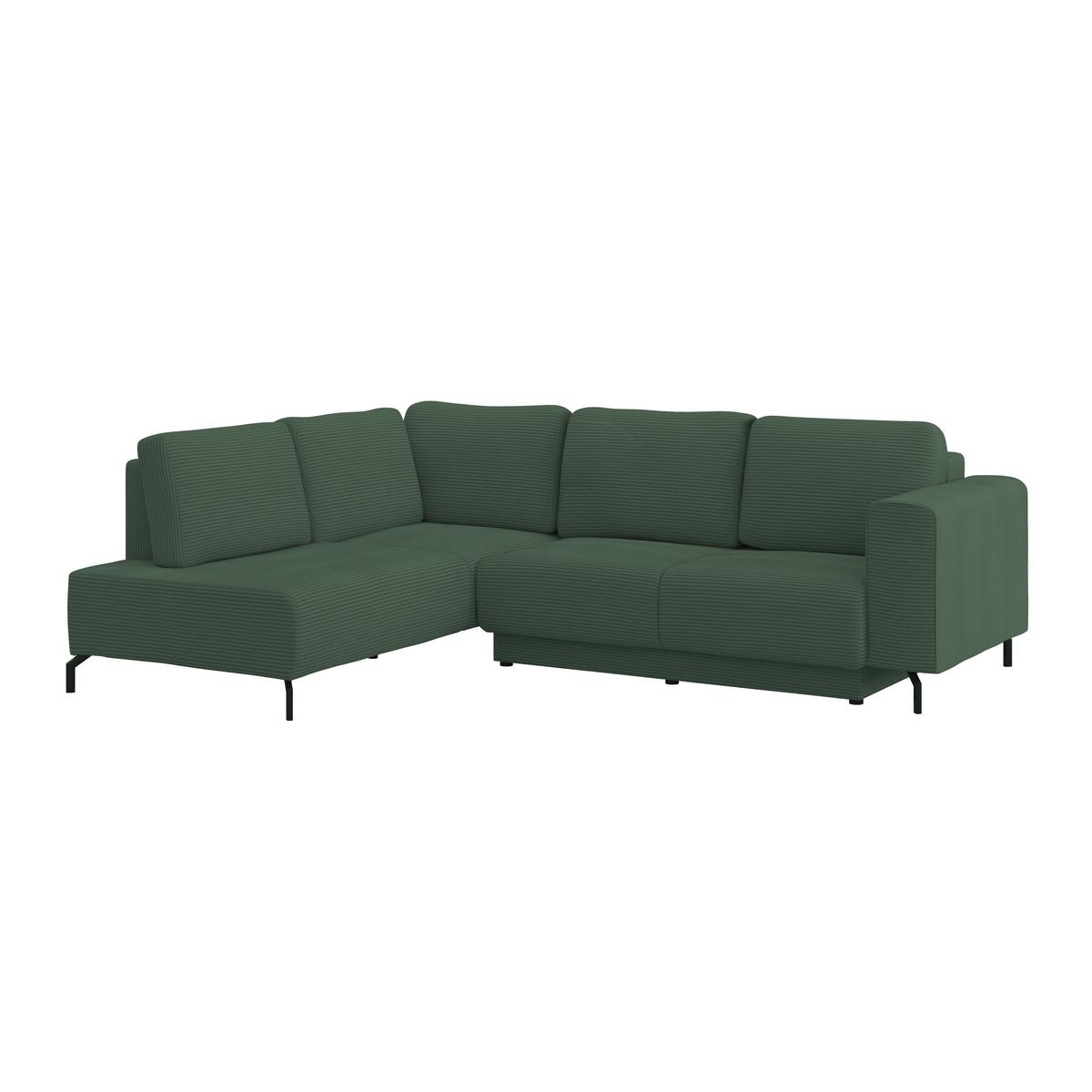 Kutna Garnitura Veni - tamno zelena/crna, Moderno, tekstil (210/272cm) - Modern Living