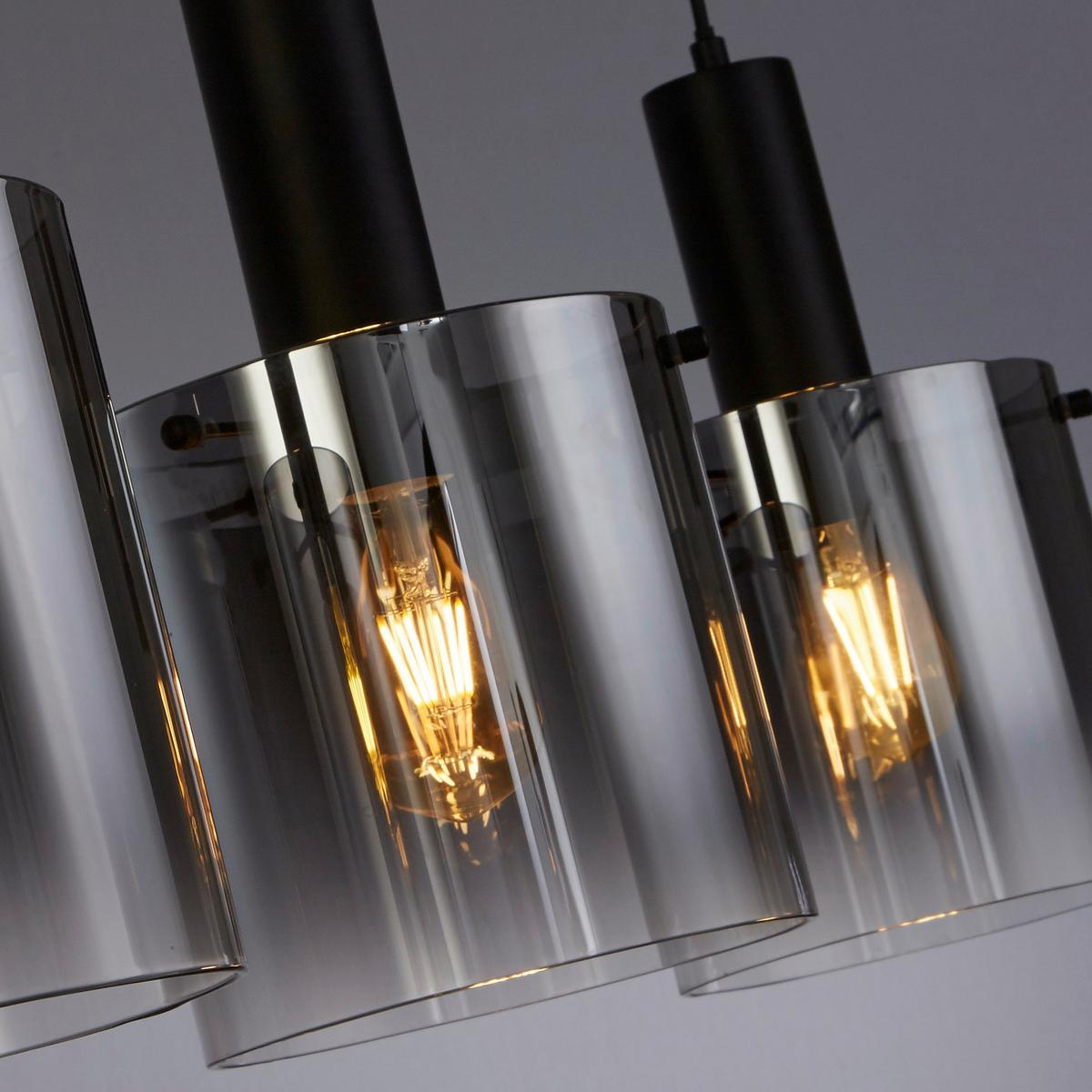 Függeszték 88910-4bk - fekete, Design, üveg/fém (142/35-150/22cm)