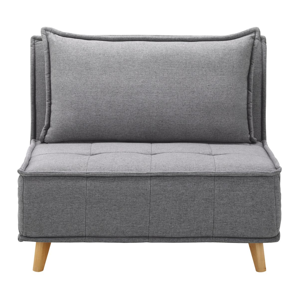 Fotoliu extensibil LAYLA - gri închis, Modern, lemn/textil (104/92/84cm) - Bessagi Home