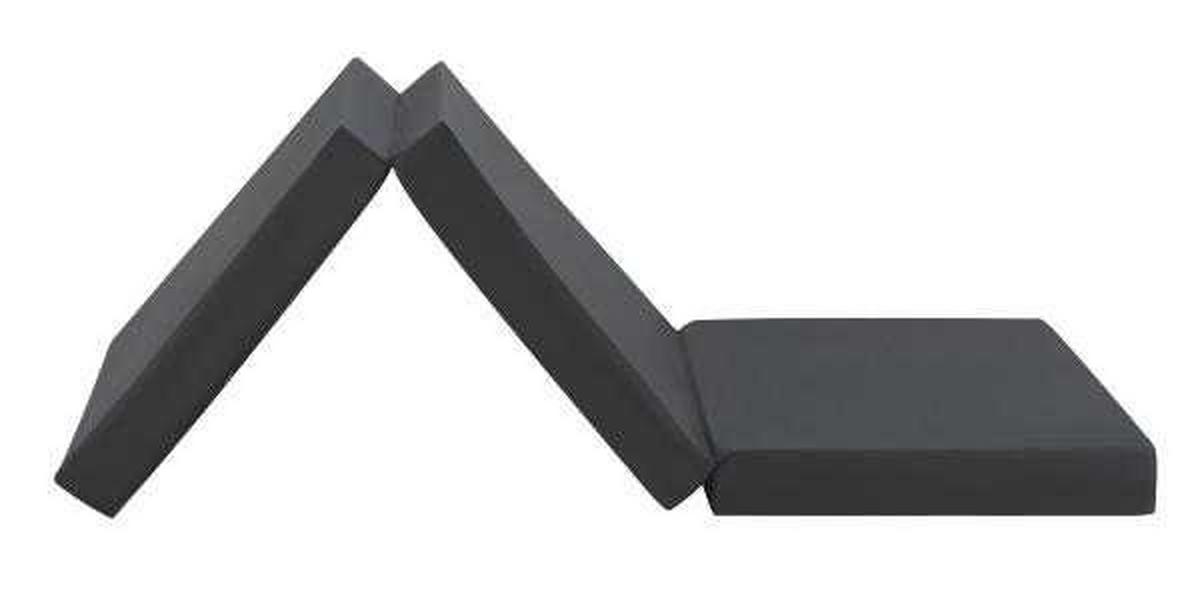 Sklopivi Madrac Anna - crna, Moderno, tekstil (65/186cm) - Modern Living