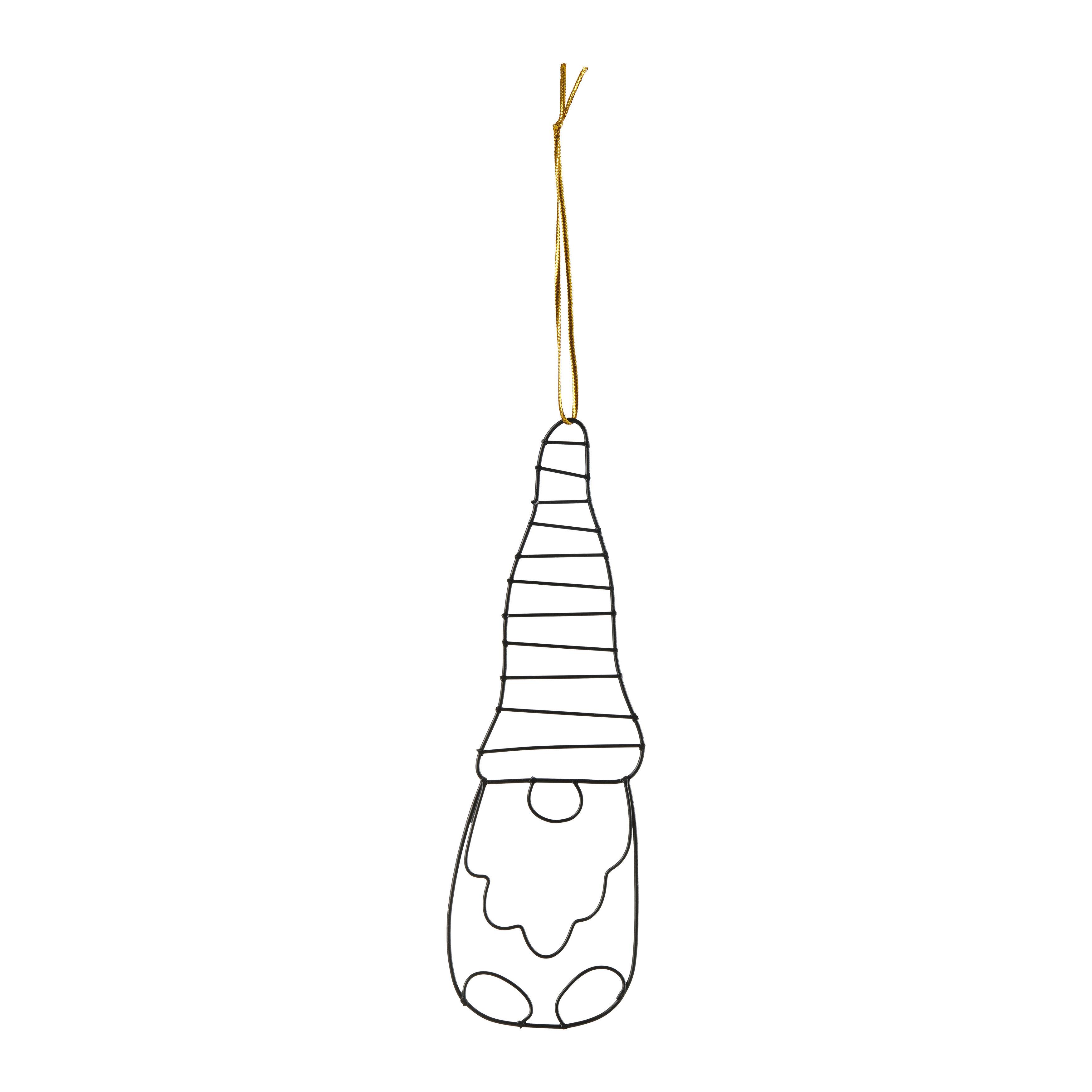 Dekorativni Obesek Lola - zlate barve/črna, Konvencionalno, kovina/tekstil (5/16cm) - Modern Living