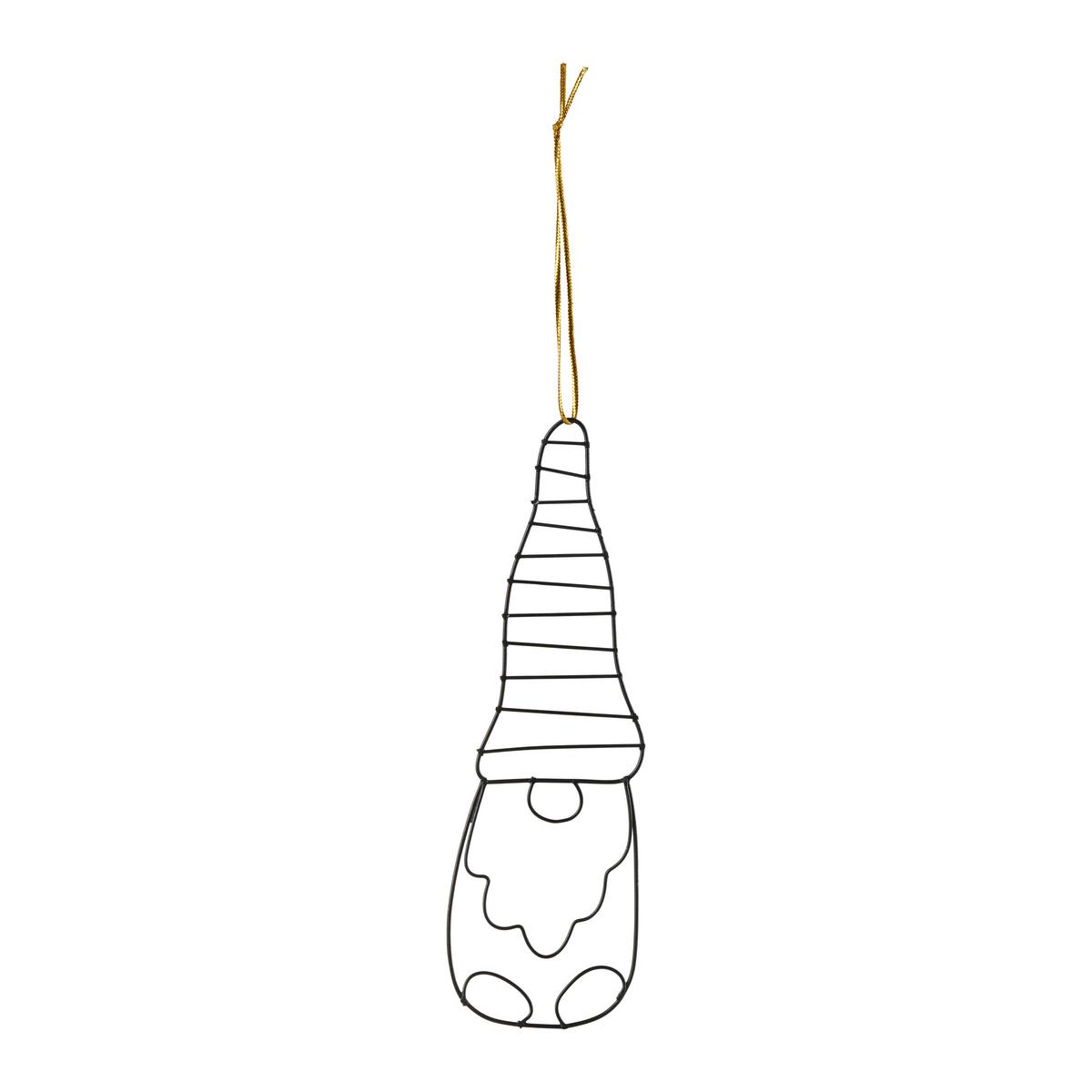 Dekorativni Obesek Lola - zlate barve/črna, Konvencionalno, kovina/tekstil (5/16cm) - Modern Living