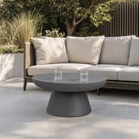 Loungetisch Kylix Faserbeton Dunkelgrau - Dunkelgrau, MODERN, Stein (86/86/35,6cm) - Gardenson