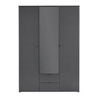 Drehtürenschrank Avila Grau - Grau, Konventionell, Glas/Holzwerkstoff (136/194/53cm) - Mömax
