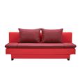 Schlafsofa mit Bettkasten - Rot/Schwarz, MODERN, Kunststoff/Textil (199/83/81cm) - MÖMAX modern living