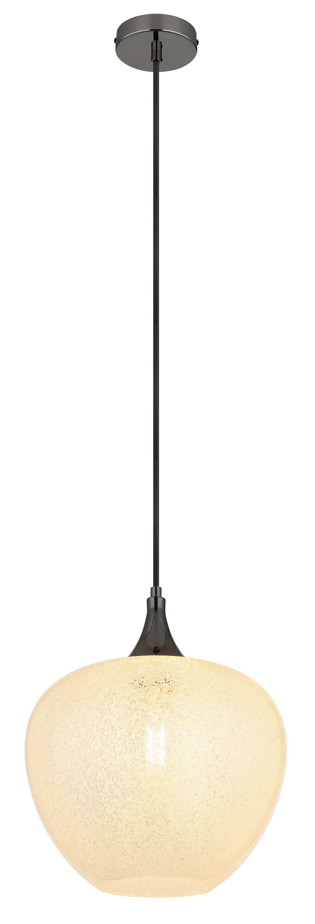 Hängeleuchte Maxy Schwarz/Chromfarben max.40Watt - Klar/Chromfarben, KONVENTIONELL, Glas/Kunststoff (29/120cm) - Globo