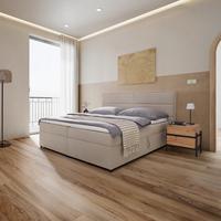 Pat tip boxspring bej Kiara cca 180X200 bej cu topper - bej, Modern, lemn/textil (180/200cm) - Bessagi Home