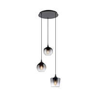 LED-Hängeleuchte Zea in Schwarz max. 25 Watt - Schwarz, MODERN, Glas/Kunststoff (38/38/70-120cm)