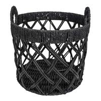 Košara Charly - črna, Moderno, papir/kovina (35/38cm) - Modern Living