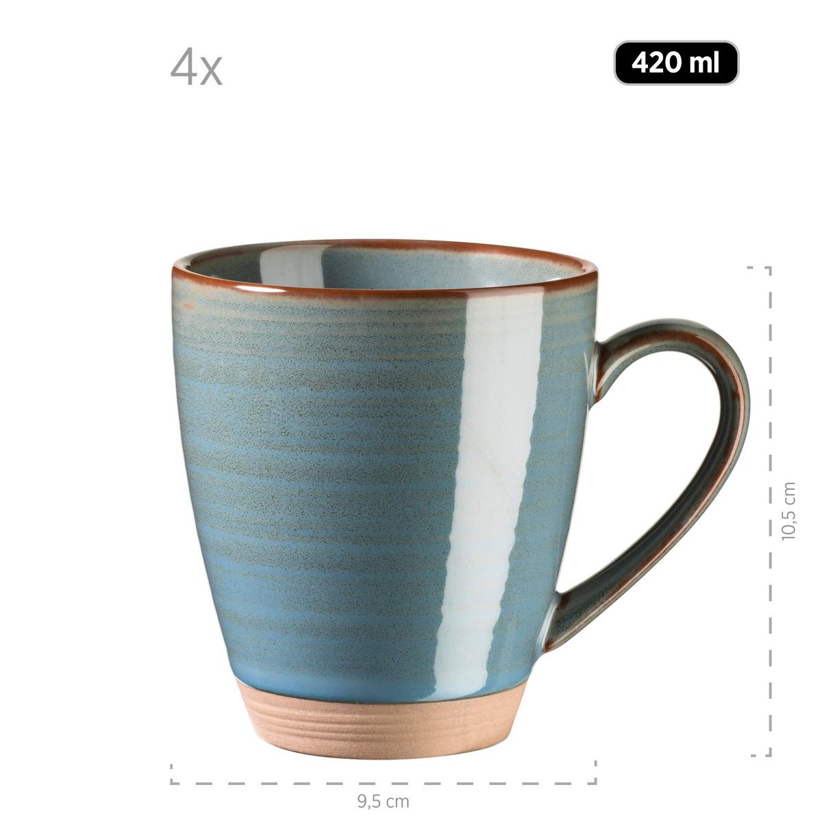 SET DE VAISSELLE KOMBISERVICE, 934083 - Blaugrau, Basics, Keramik - Mäser