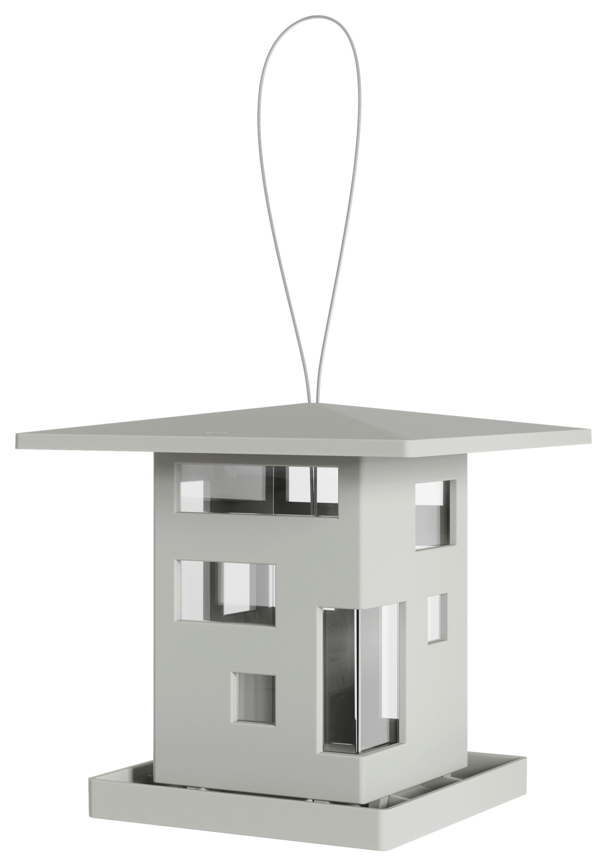 Vogelhaus Grau - Grau, Design, Kunststoff (22,9/21,5/22,9cm) - Umbra