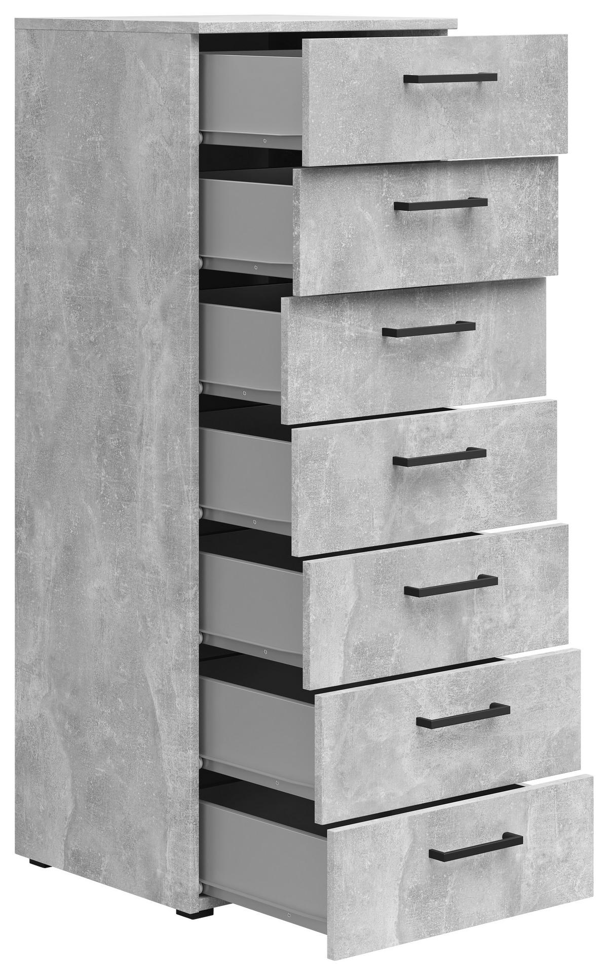 Kommode Multistauraum Grau - Anthrazit/Schwarz, Modern, Holzwerkstoff/Kunststoff (45/115/40cm) - Premium Living