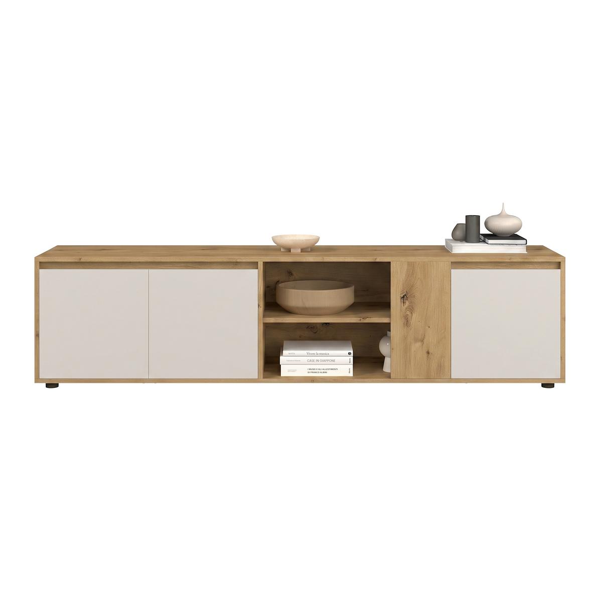 Regal Za Dnevni Boravak Caneva - kašmir/hrast Artisan, Moderno, staklo/drvni materijal (267,5/135/40cm) - Modern Living