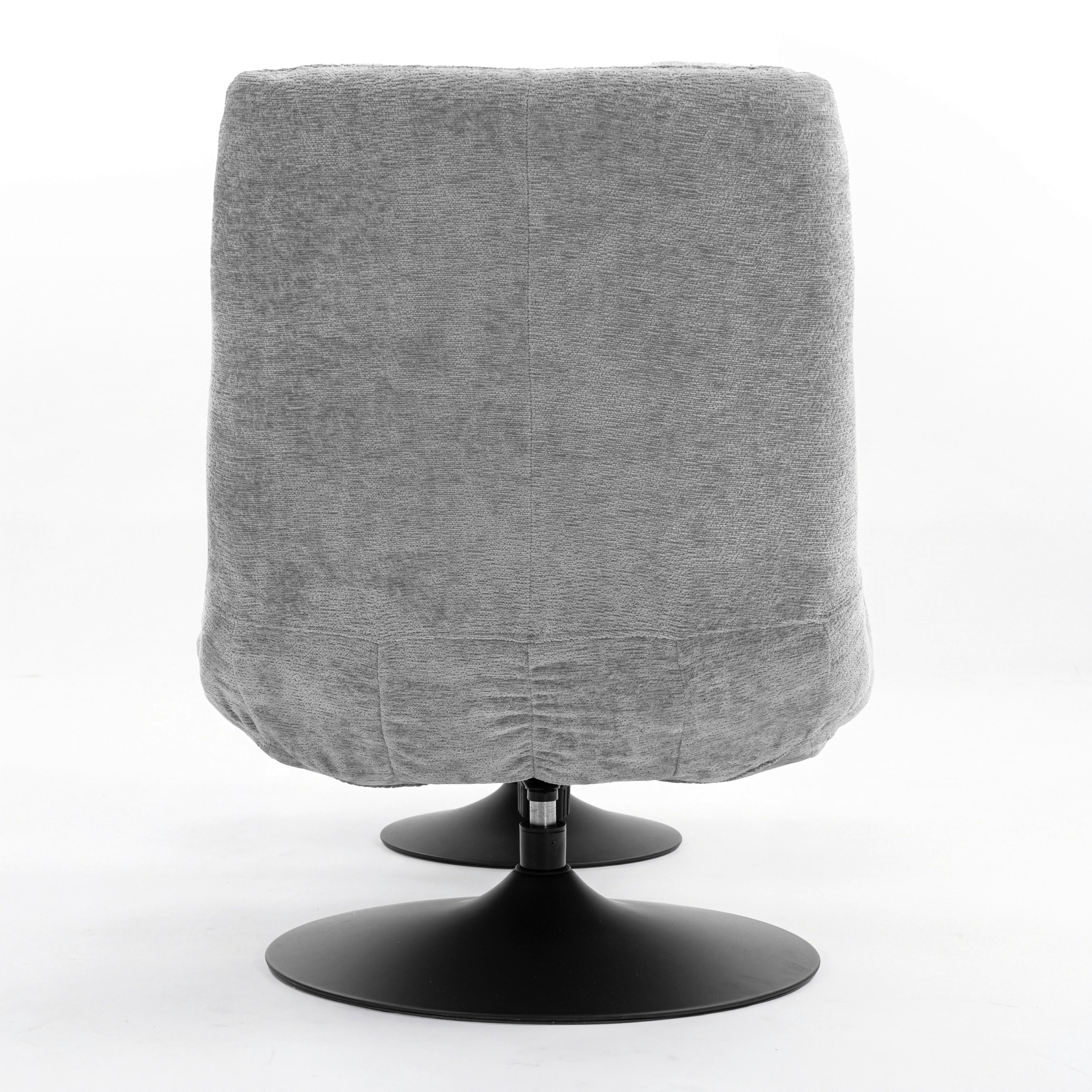 FÅTÖLJ ALMA - ljusgrå/svart, Modern, metall/textil (72/96/87cm) - Bessagi Home