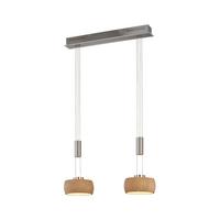LAMPA WISZĄCA LED 61074 SHINE-WOOD - Natur, metal/drewno (65/21/150cm) - Fischer & Honsel