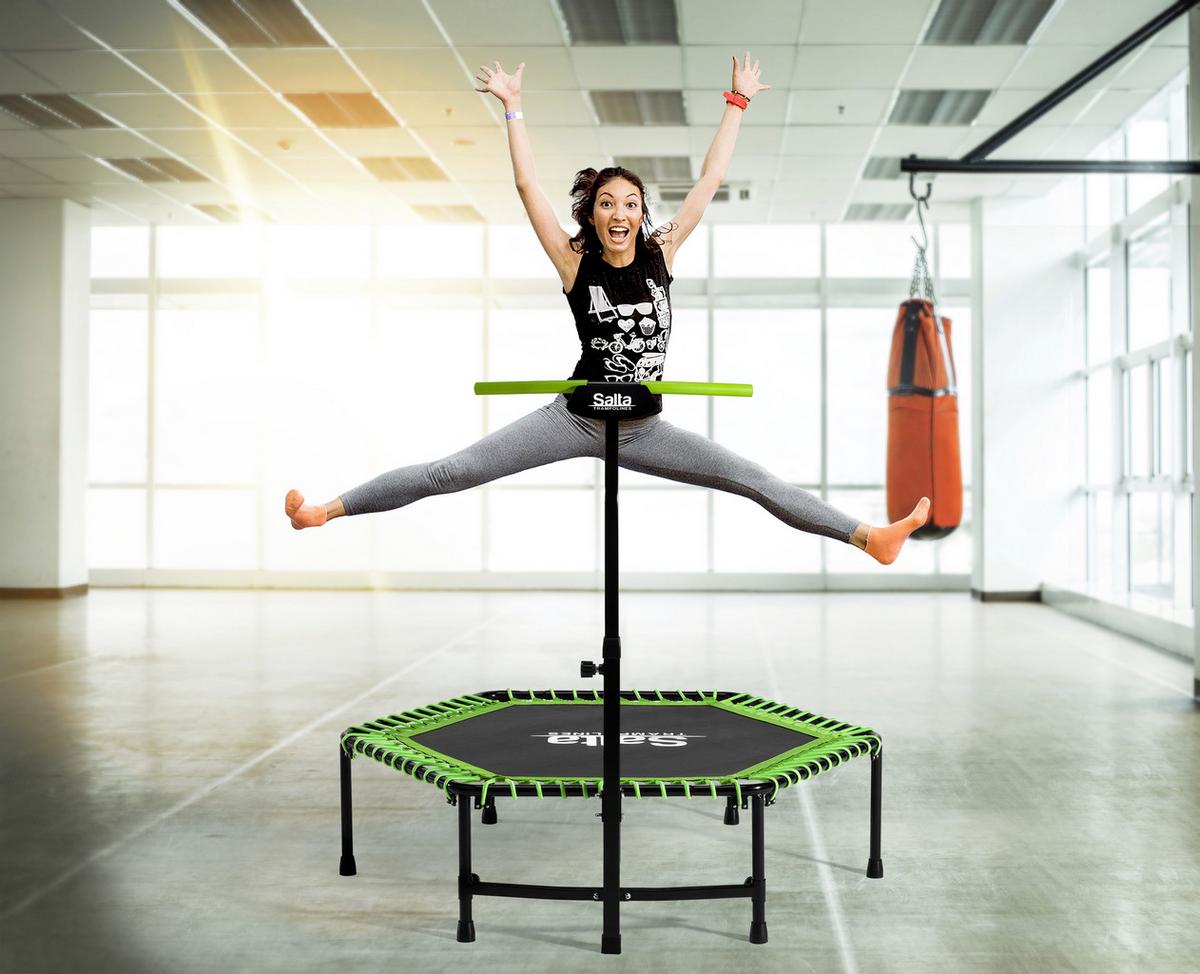 Fitnesstrampolin Salta Ø ca. 128cm - Grün, KONVENTIONELL, Kunststoff/Textil (128cm) - Atrigo