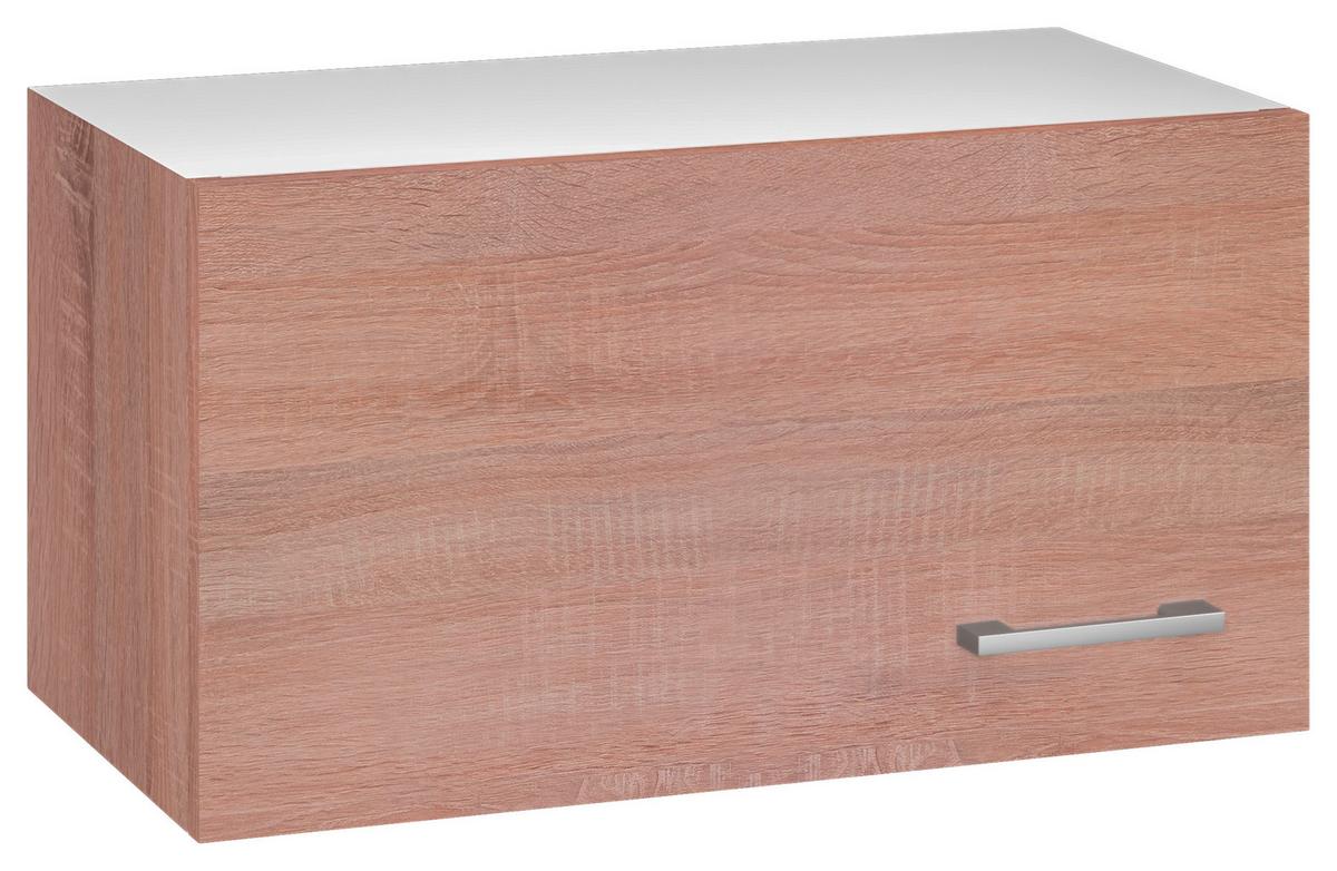 Kuhinjska Zgornja Omarica Samoa, Barva Hrasta - bela/barve aluminija, Konvencionalno, umetna masa/leseni material (60/32/32cm) - FlexWell