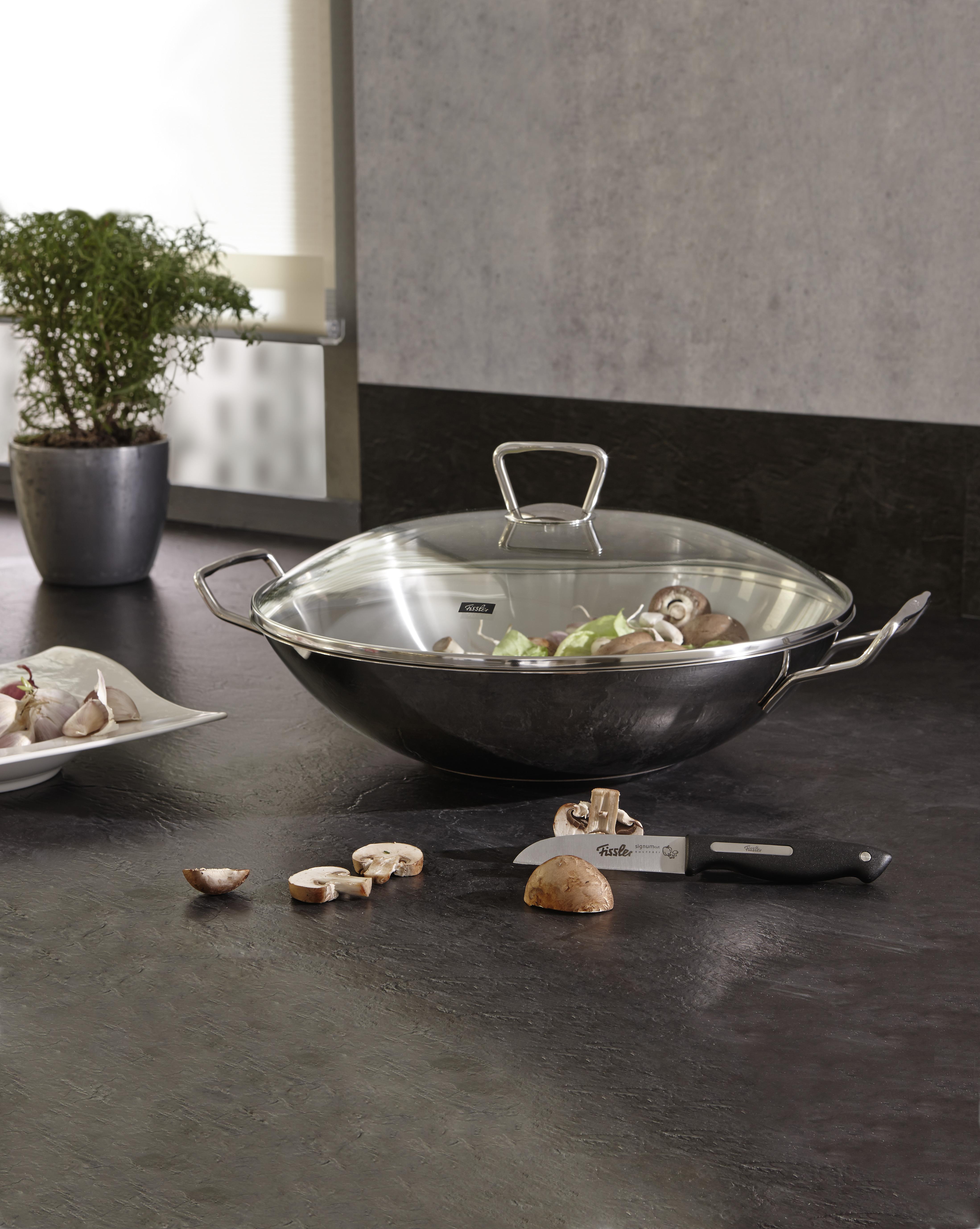 WOK 0682335001 FISSLER - Basics, metal/szkło (35cm) - Fissler