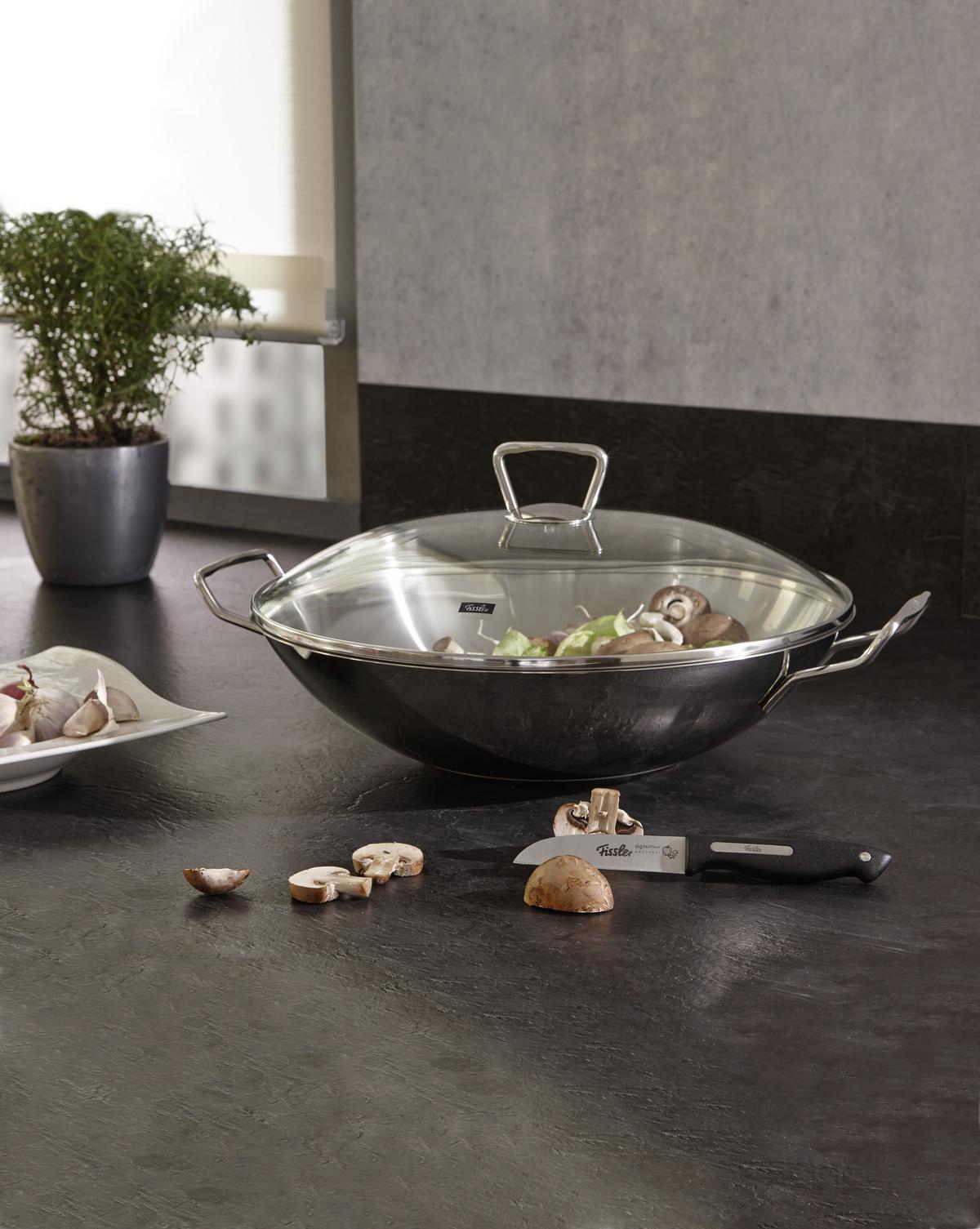 WOK 0682335001 FISSLER - Basics, metal/szkło (35cm) - Fissler