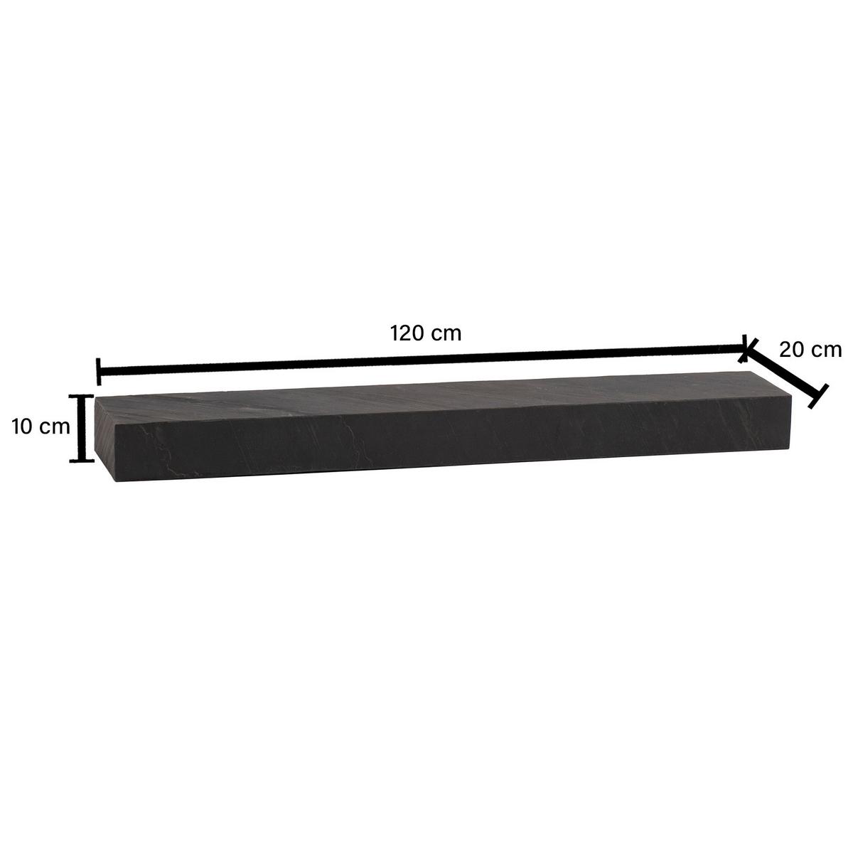 Wandregal Wl6.785 - Anthrazit, Lifestyle, Holz/Holzwerkstoff (120/10/20cm) - MID.YOU